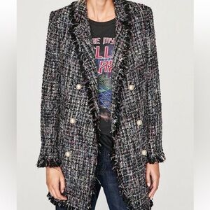 Zara tweed blazer jacket from 2017